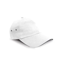 Czapka Niski Profil Bawełniana 5 panelowa RH72 - White & Navy