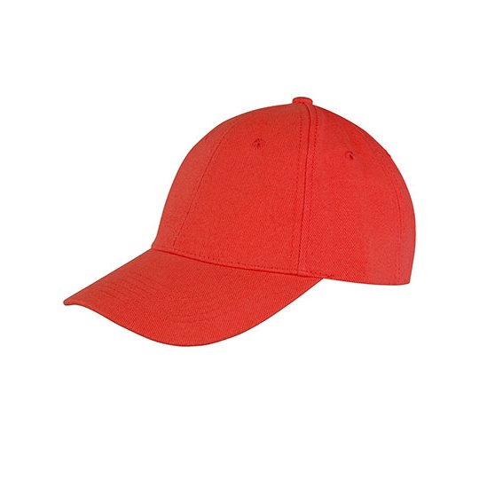 Czapka 6-panelowa Niski Profil Bawelniana Czesana RH81 - Red