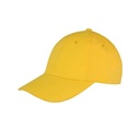 Czapka 6-panelowa Niski Profil Bawełniana Czesana RH81 - Yellow