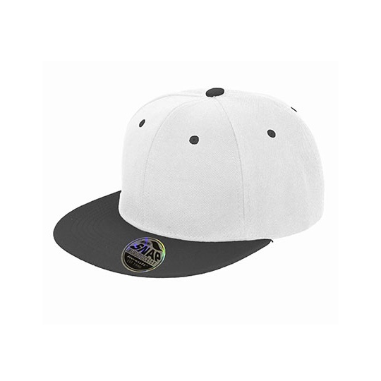 Czapka 6-panelowa Poliakrylowy Twill Snapback RH82 - White & Black