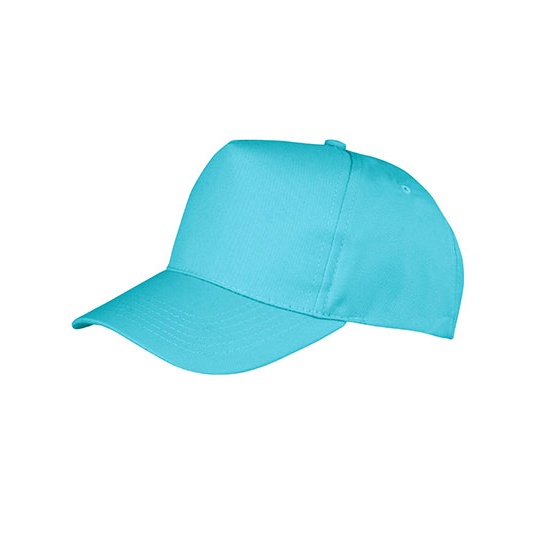 Czapka 5 panelowa Poliestrowo bawelniana RH84 - Aqua