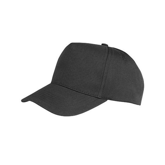 Czapka 5 panelowa Poliestrowo bawelniana RH84 - Black