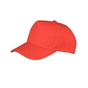 Czapka 5 panelowa Poliestrowo bawełniana RH84 - Red