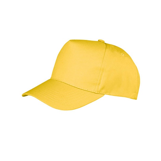 Czapka 5 panelowa Poliestrowo bawelniana RH84 - Yellow
