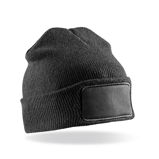 Czapka Klasyczna Podwojna Dzianina Recykling RT927 - Black