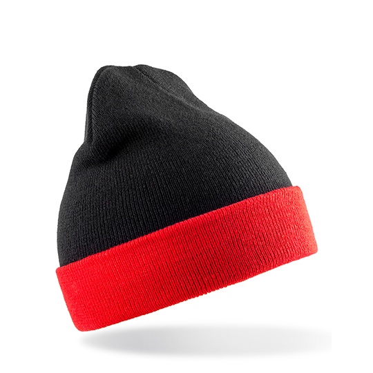 Czapka Klasyczna Recykling Akryl RT930 - Black & Red