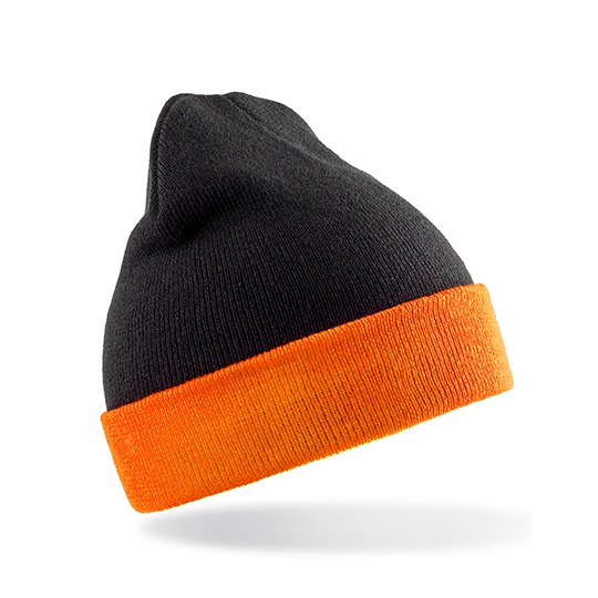 Czapka Klasyczna Recykling Akryl RT930 - Black & Orange