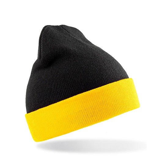 Czapka Klasyczna Recykling Akryl RT930 - Black & Yellow