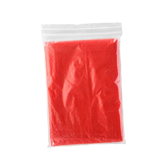 Ponczo Przeciwdeszczowe z Kapturem Polietylen RY5601 - Red 60