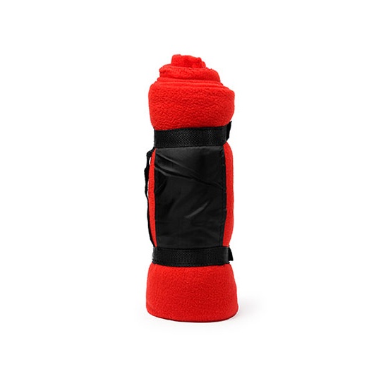 Koc polarowy niemechacacy sie z uchwytem RY5625 - Red 60