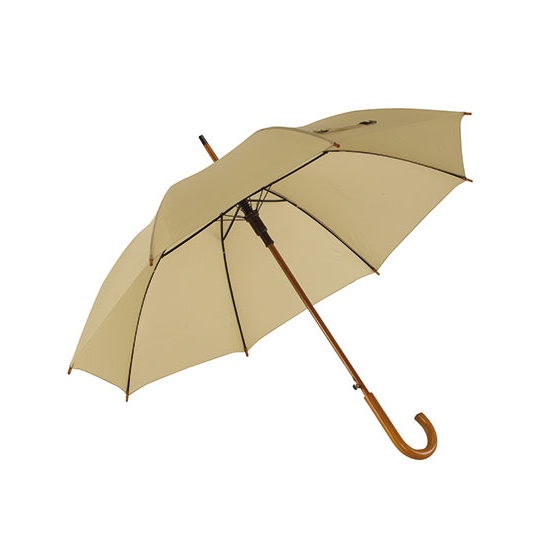 Parasol Automatyczny Nylon 190T Drewniana Raczka SC31 - Beige