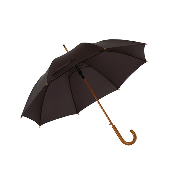 Parasol automatyczny z drewnianą rączką SC31 - Black