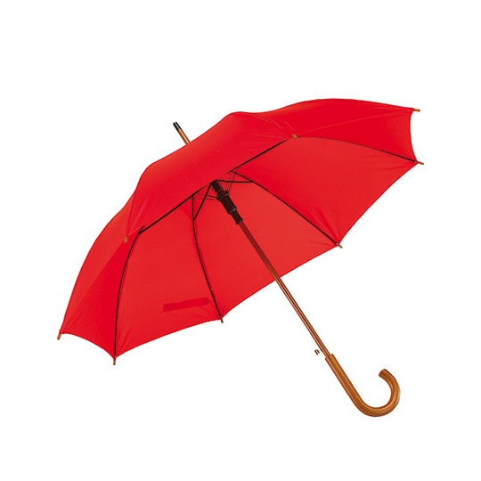 Parasol Automatyczny Nylon 190T Drewniana Raczka SC31 - Red