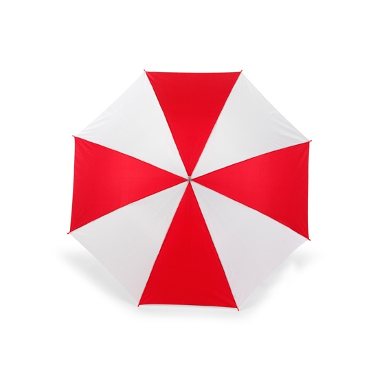 Parasol automatyczny z drewnianą rączką SC4141 - Red & White