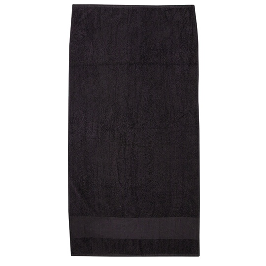 Recznik Standardowy Bawelniany z Bordiura TC034 - Black