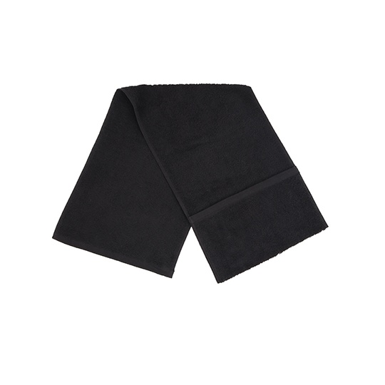 Recznik Sportowy Bawelniany z Kieszenia TC07 - Black