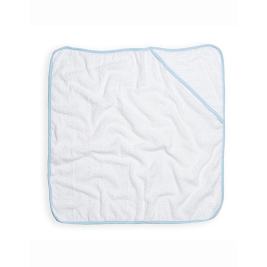 Recznik Niemowlecy z Kapturem Frota Bawelniana TC36 - White & Blue