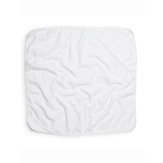 Recznik Niemowlecy z Kapturem Frota Bawelniana TC36 - White & White