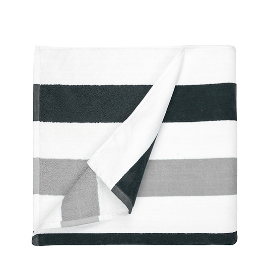 Recznik Plazowy Paski Bawelniany TH1090 - Anthracite & Light Grey