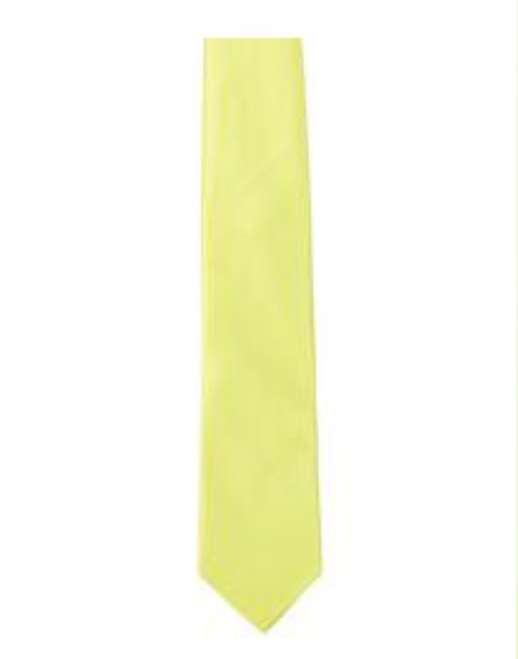 Krawat Gładki Satynowy TT901 - Lemon