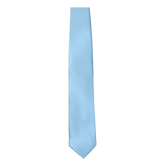 Krawat Gladki Satynowy TT901 - Light Blue