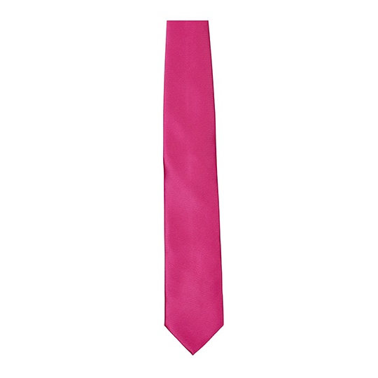 Krawat Gladki Satynowy TT901 - Magenta