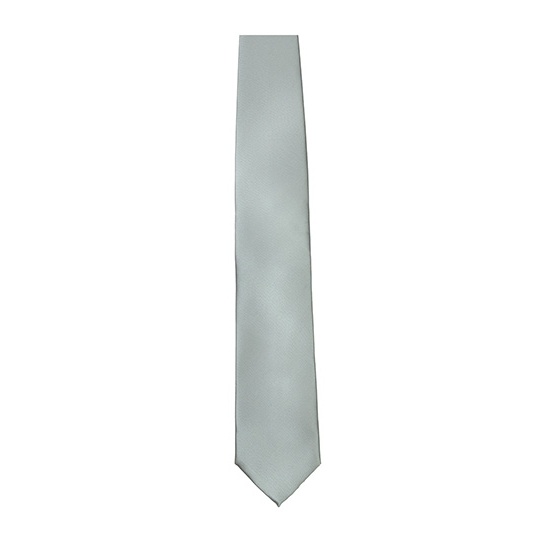 Krawat Gladki Satynowy TT901 - Silver