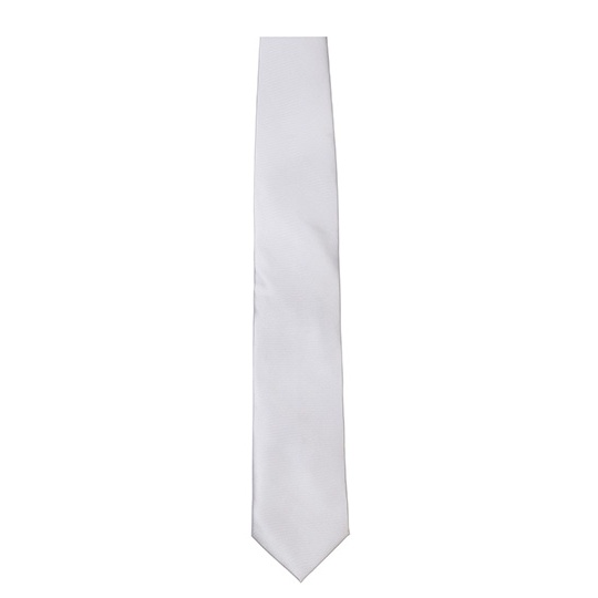 Krawat Gladki Satynowy TT901 - White