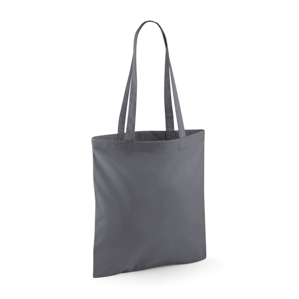 Torba na ramie bawelniana dlugie uchwyty WM101 - Graphite Grey