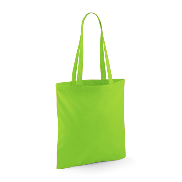 Torba na ramie bawelniana dlugie uchwyty WM101 - Lime Green