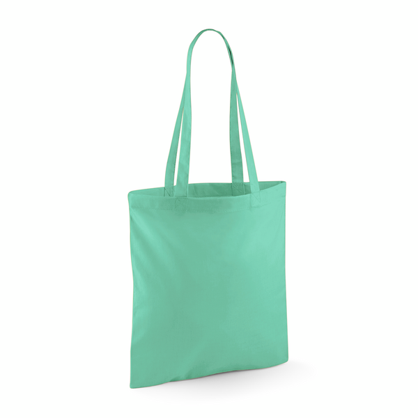 Torba na ramie bawelniana dlugie uchwyty WM101 - Mint Green