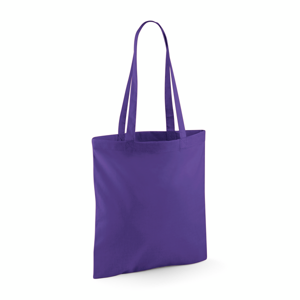 Torba na ramie bawelniana dlugie uchwyty WM101 - Purple