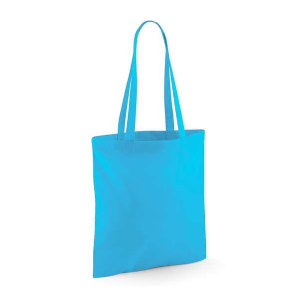 Torba na ramie bawelniana dlugie uchwyty WM101 - Surf Blue