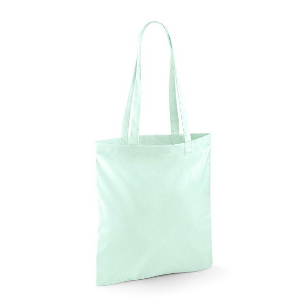 Torba na ramie bawelniana dlugie uchwyty WM101 - Pastel Mint