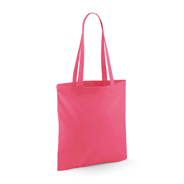 Torba na ramie bawelniana dlugie uchwyty WM101 - Raspberry Pink