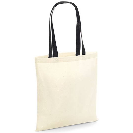 Torba Bawelniana Kontrastowe Uchwyty WM101C - Natural & Black
