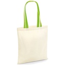 Torba Bawelniana Kontrastowe Uchwyty WM101C - Natural & Lime Green