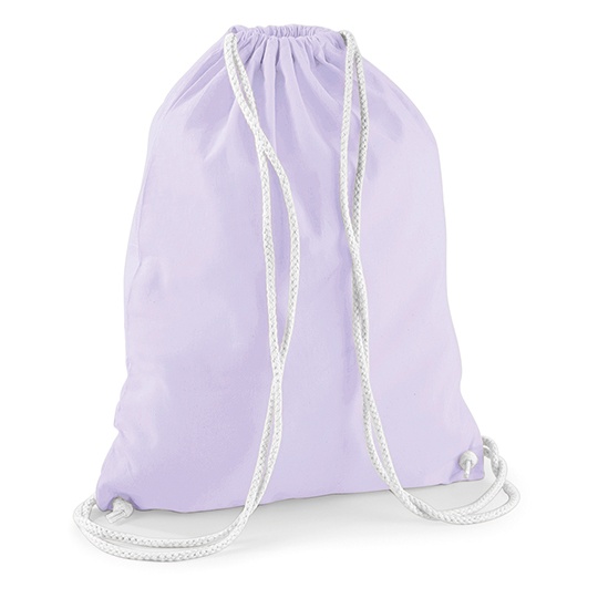 Worek na Sznurkach Bawelniany WM110 - Lavender & White