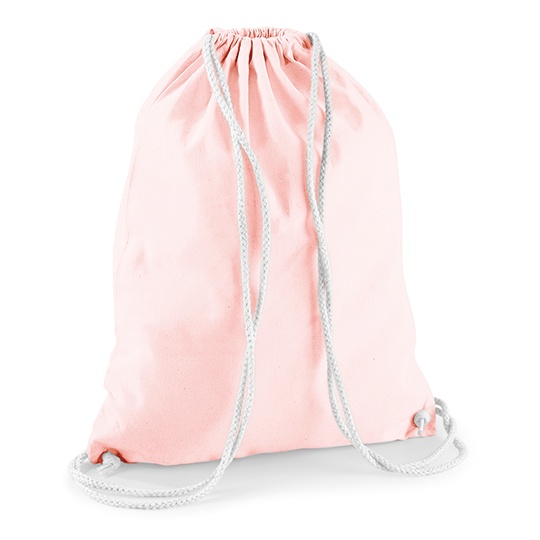 Worek na Sznurkach Bawelniany WM110 - Pastel Pink & White