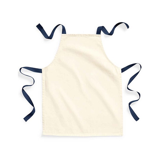 Fartuch Klasyczny Bawełniany Fairtrade WM362 - Natural & French Navy