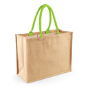 Torba jutowa WM407 - Natural & Lime Green