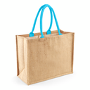 Torba Jutowa Laminowana WM407 - Natural & Surf Blue