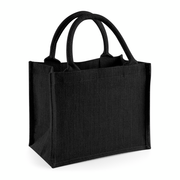 Torba Prezentowa Mini Juta Laminowana WM412 - Black & Black