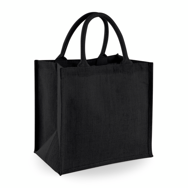Torba Midi Jutowa Laminowana WM413 - Black & Black