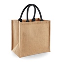 Torba Midi Jutowa Laminowana WM413 - Natural & Black