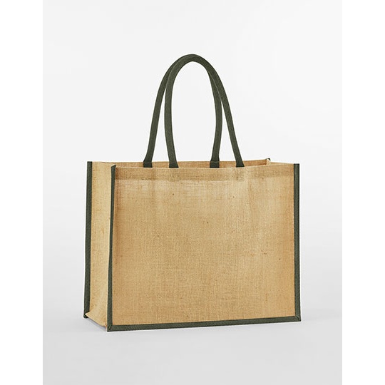 Torba Jutowa Nielaminowana WM470 - Natural & Olive Green