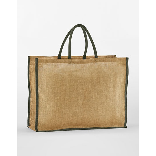 Torba Na Zakupy Juta WM475 - Natural & Olive Green