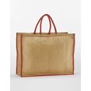Torba na zakupy z krochmalonej juty WM475 - Natural & Orange Rust