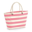 Torba Plazowa Bawelniana Plocienna WM680 - Natural & Pink