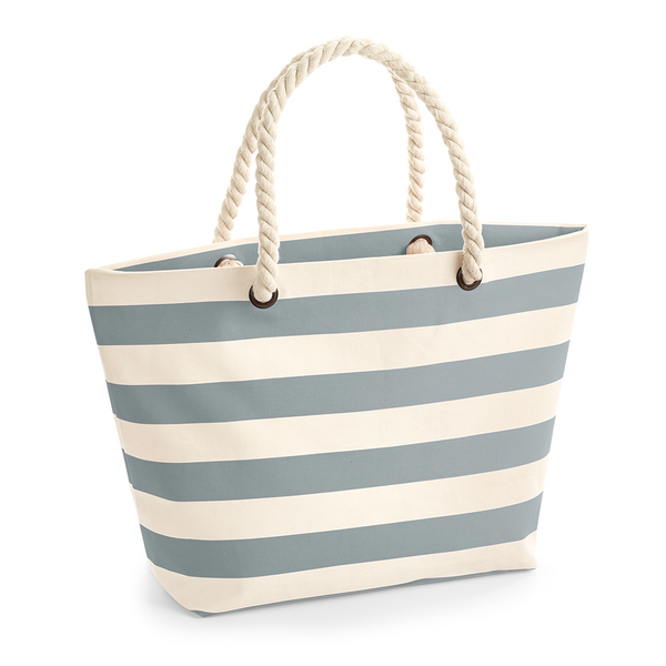 Torba Plazowa Bawelniana Plocienna WM680 - Natural & Grey
